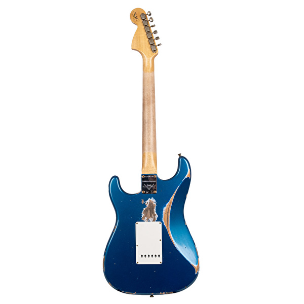 Fender Custom Shop Limited Edition 1967 Stratocaster HSS Heavy Relic Aged Aquamarine Metallic Elektro Gitar