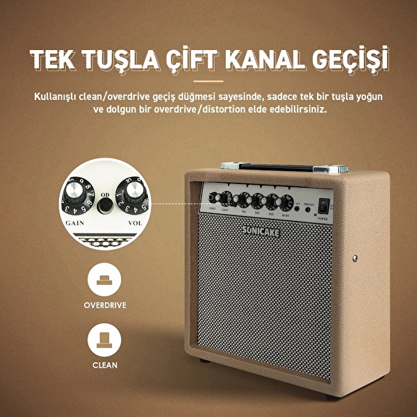 Sonicake Sprint 15W Elektro Gitar Amfisi