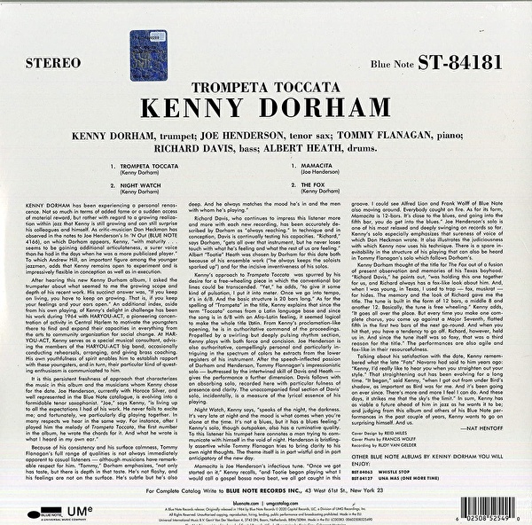 Kenny Dorham – Trompeta Toccata (2020 Blue Note 80 Vinyl Reissue Series)