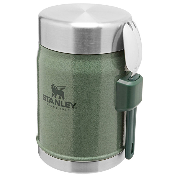 STANLEY 0.4L Classic Food Jar - Hammertone Green /Yeşil Kaşıklı Yemek Termosu