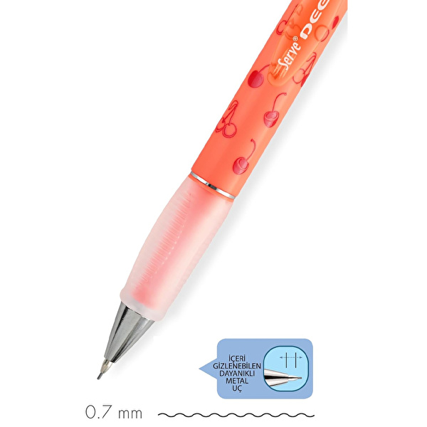 SERVE Deep Mekanik Kurşun Kalem 07mm Fos Kırmızı Kiraz