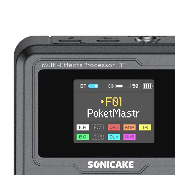 Sonicake Pocket Master Siyah Gitar Efekt Prosesörü
