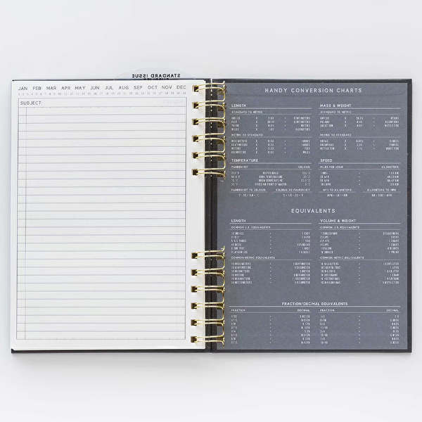 DESIGNWORKS INK Standard Issue Spiralli Defter Siyah