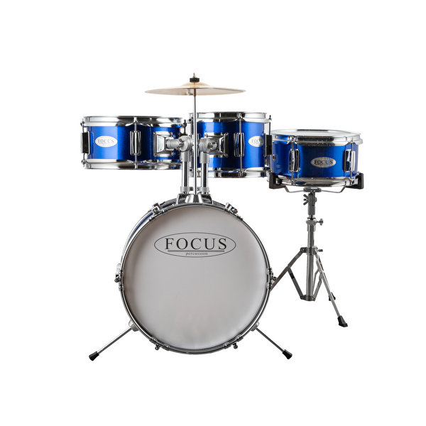 FOCUS FCJ1043A-BL 4 Parça (14B/8T/10T/10S) Mavi Akustik Çocuk Davulu