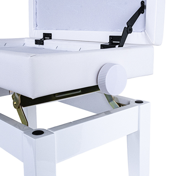 KOZMOS DX16-WH Ayarlı Piyano Taburesi - Sandıklı - Beyaz