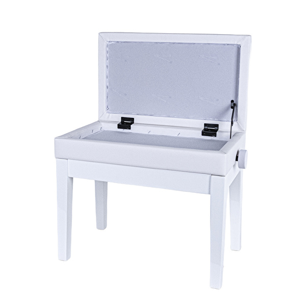 KOZMOS DX16-WH Ayarlı Piyano Taburesi - Sandıklı - Beyaz