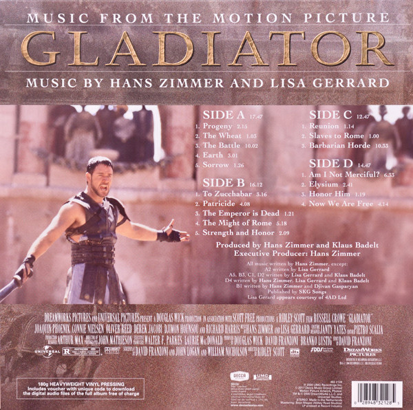Hans Zimmer And Lisa Gerrard – Gladiator (Music From The Motion Picture)