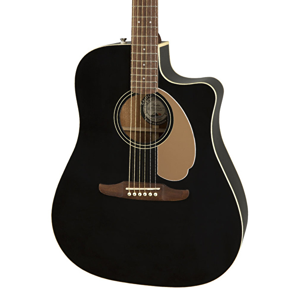 Fender Redondo Player Ceviz Klavye Jetty Black Elektro Akustik Gitar