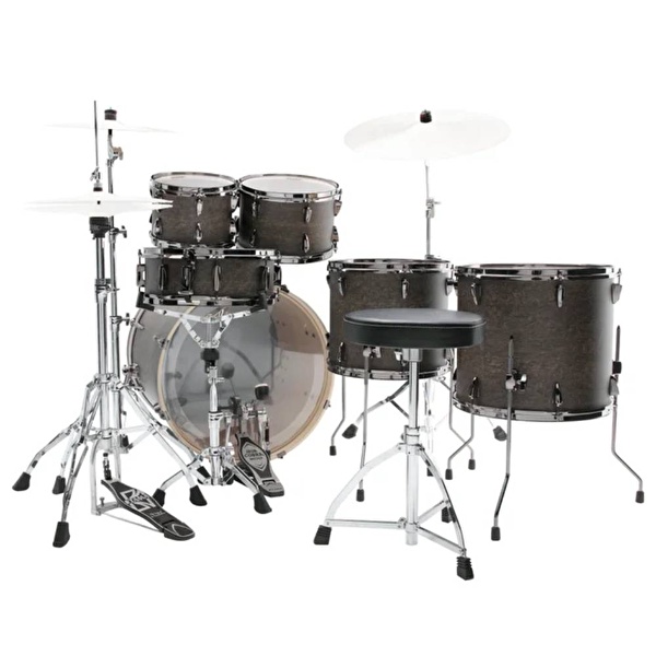 Tama IP62H6WBN-WLW - Imperialstar Walnut Burl Wrap 6 Parça (22B/10T/12T/14F/16F/14S) Aksamlı Akustik Davul Seti
