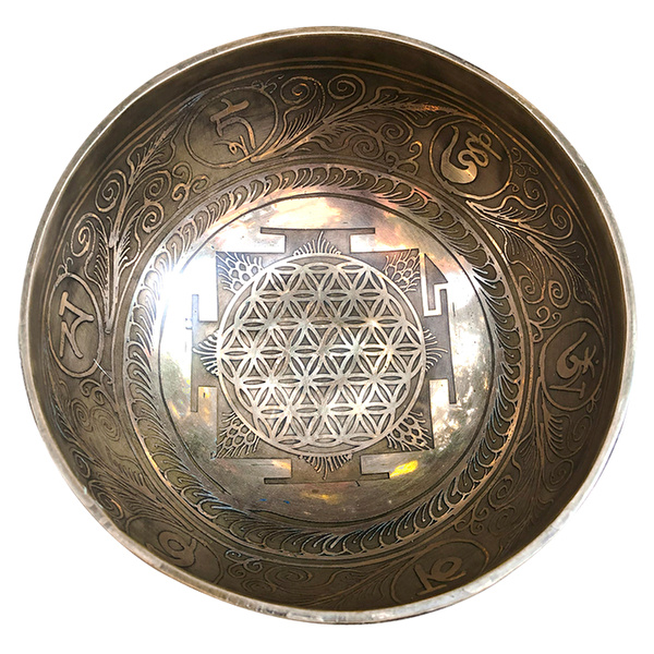 YOGIXO El Yapımı İşlemeli Tibet Kasesi 16 cm