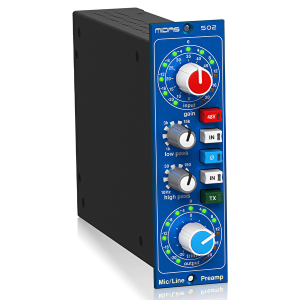 MIDAS MICROPHONE PREAMPLIFIER 502 V2 500 Serisi Mikrofon Preamfisi