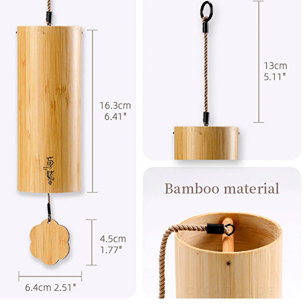 YOGIXO Bambu Rüzgar Çanı 8 Nota Kış (Ateş Elementi)