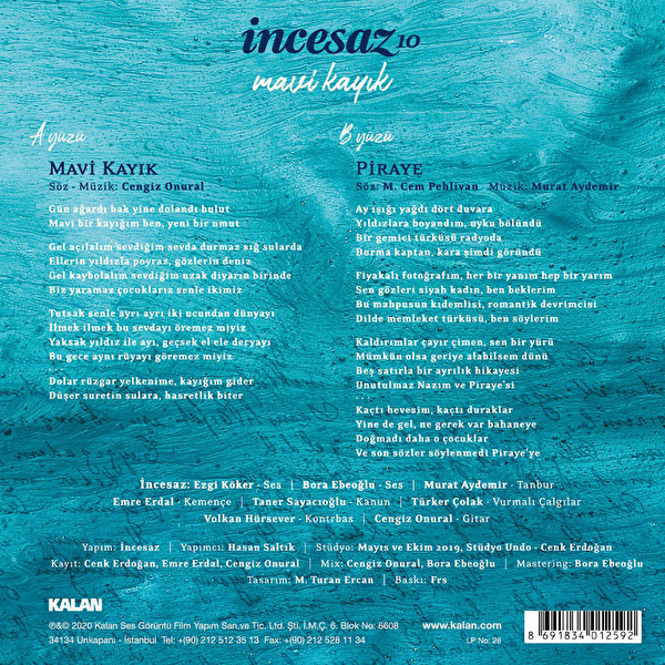 İncesaz – İncesaz 10 - Mavi Kayık