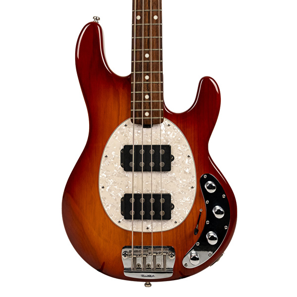 MUSICMAN Stingray HH Neck Pearloid HoneyBurst Bas Gitar