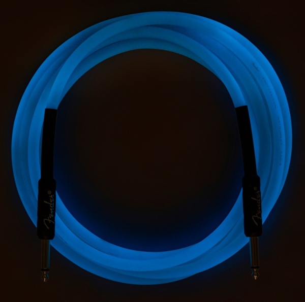Fender Professional Glow in the Dark Cable 5.5 Metre Mavi Kablo