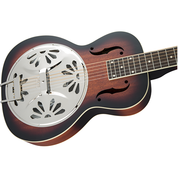 Gretsch G9230 Bobtail Square-Neck A.E. Maun Gövde Spider Cone Guitar Fishman Nashville Pickup 2-Color Sunburst Resonator