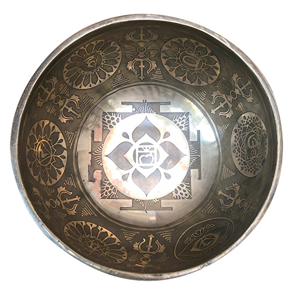 YOGIXO El Yapımı İşlemeli Tibet Kasesi 17 cm