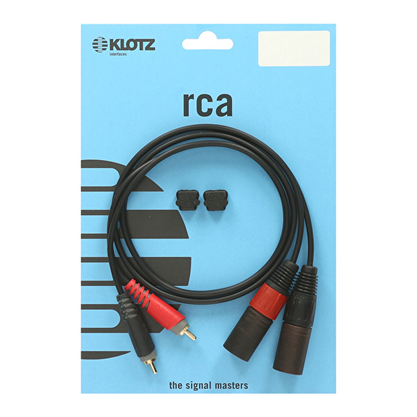 Klotz Twincable 2x RCA - 2x XLR Erkek 2mt Siyah İkili Kablo