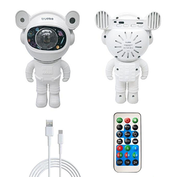 TRUEBO AstroLight Bluetooth Hoparlör Gece Lambası - Beyaz