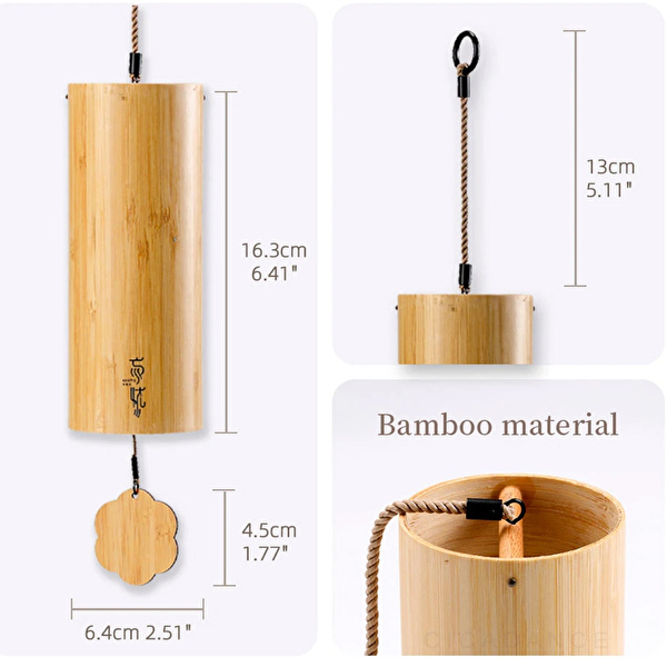 YOGIXO Bambu Rüzgar Çanı 8 Nota Sonbahar (Su Elementi)