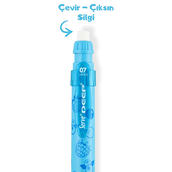 SERVE Deep Mekanik Kurşun Kalem 07mm Fos Mavi Böğürtlen