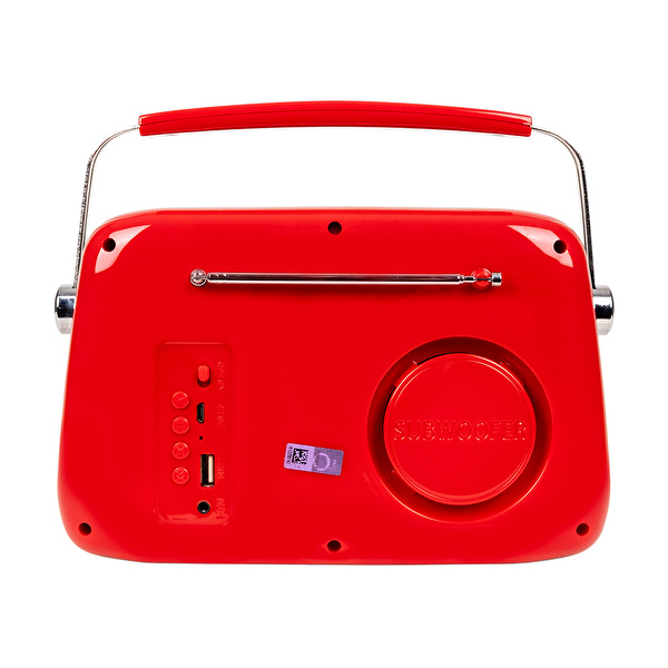 KOZMOS FB-R302-RD Kırmızı Retro Radyo ve Bluetooth Hoparlör