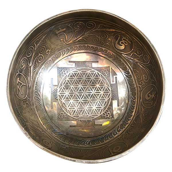 YOGIXO El Yapımı İşlemeli Tibet Kasesi 19 cm