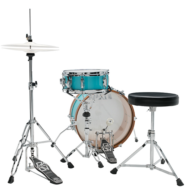 TAMA LJK28H4-AQB Club-JAM Mini Aqua Blue 2 Parça (18B/12T) Aksamlı Akustik Davul Seti