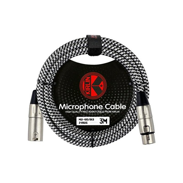 KIRLIN MW-480 3M BKB HS 24AWG Mikrofon Kablosu1