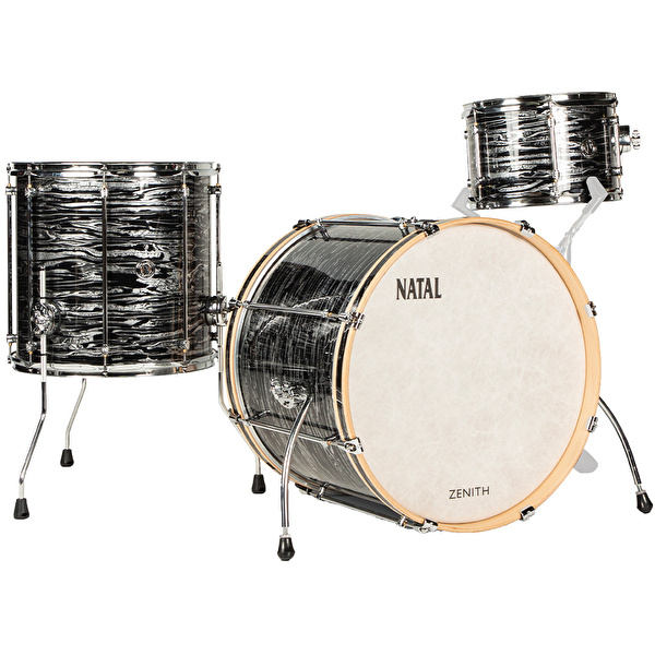 NATAL KZN-TR-FBK Zenith Forge Black 3 Parça (22B/12T/16F) Akustik Davul Seti