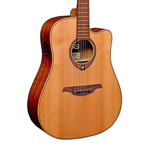 LAG GLA T170DCE Natural Elektro Akustik Gitar