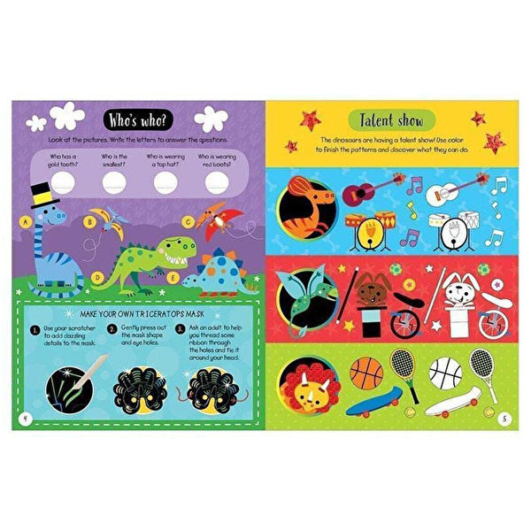 MBI - Scratch and Sparkle Dinosaurs Activity Book