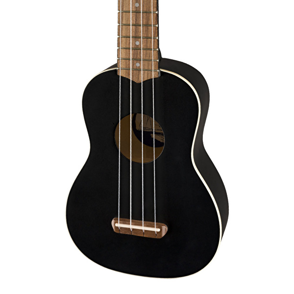 Fender Venice Soprano Ceviz Klavye Siyah Ukulele