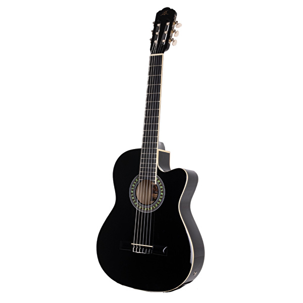 Barcelona LC 3900 CEQ BK Elektro Klasik Gitar
