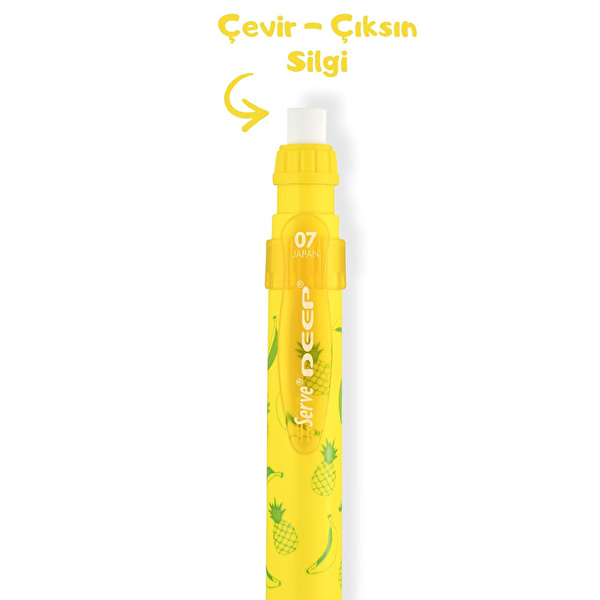 SERVE Deep Mekanik Kurşun Kalem 07mm Fos Sarı Ananas Muz