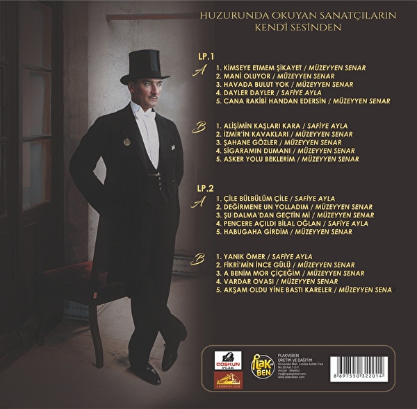 Safiye Ayla, Müzeyyen Senar – Atatürk'ün Sevdiği Şarkılar: Huzurunda Okuyan Sanatçıların Kendi Sesinden (Colored Vinyl)