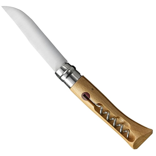 OPINEL Inox 10 No Kayın Saplı Paslanmaz Çelik Tirbüşon & Çakı