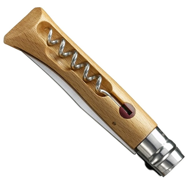 OPINEL Inox 10 No Kayın Saplı Paslanmaz Çelik Tirbüşon & Çakı