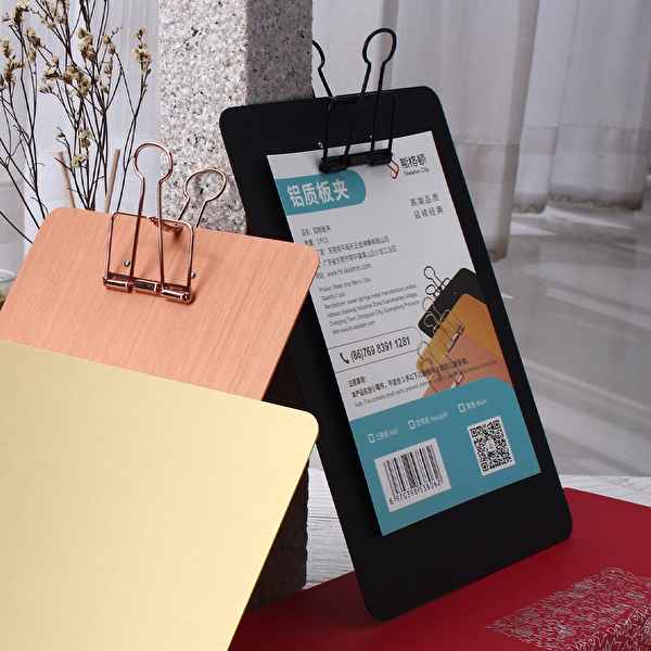 KAYIGO Tiny Alüminyum A4 Clipboard Siyah