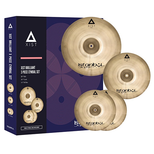 İSTANBUL AGOP IXBS3 - Xist Brilliant 3'lü Zil Seti