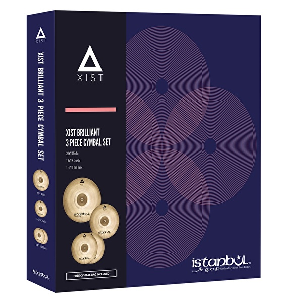 İSTANBUL AGOP IXBS3 - Xist Brilliant 3'lü Zil Seti