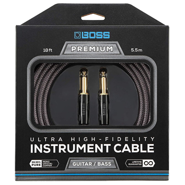 BOSS BIC-P18 Premium 5.5 Metre Siyah Enstrüman Kablosu