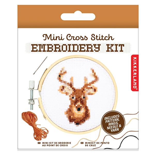 KIKKERLAND Mini Kanaviçe Geyik Desenli Dikiş Nakış Seti