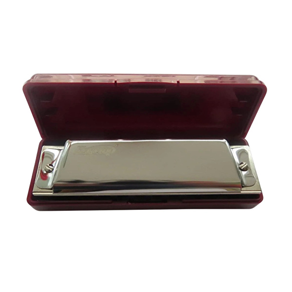 EAST TOP T10 Harmonica Paslanmaz Çelik Gövde / 10 Delikli / Gümüş Renk Mızıka