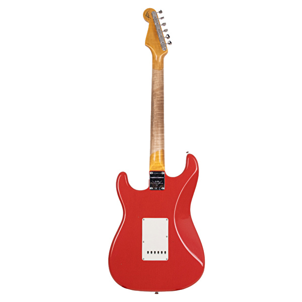 Fender Custom Shop Limited Edition 1963 Stratocaster Journeyman Relic Aged Fiesta Red Elektro Gitar