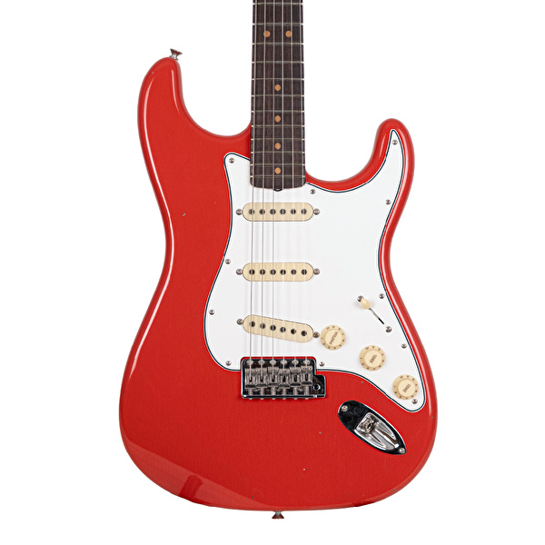 Fender Custom Shop Limited Edition 1963 Stratocaster Journeyman Relic Aged Fiesta Red Elektro Gitar