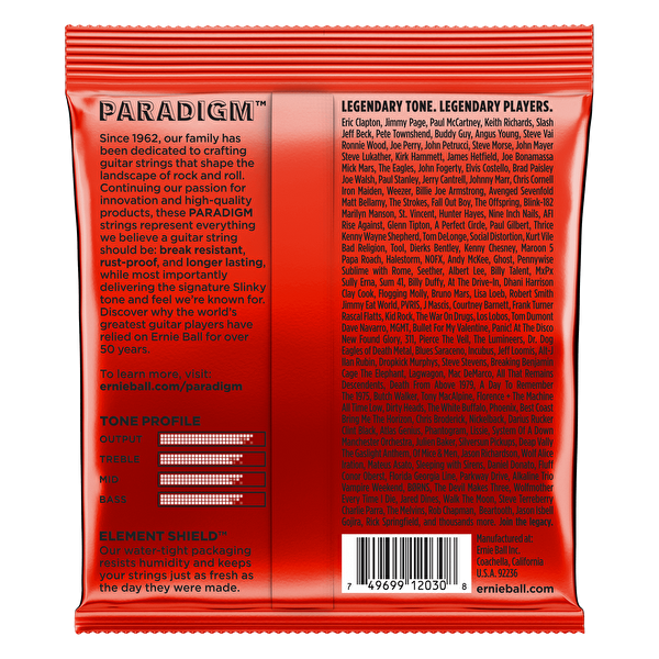 ERNIEBALL P02030 - Skinny Top Heavy Bottom Slinky Paradigm 10-62 7 Telli Elektro Gitar Teli