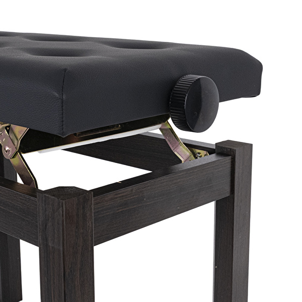 KOZMOS P-310-RW Ayarlı Piyano Taburesi - Kahverengi - Siyah