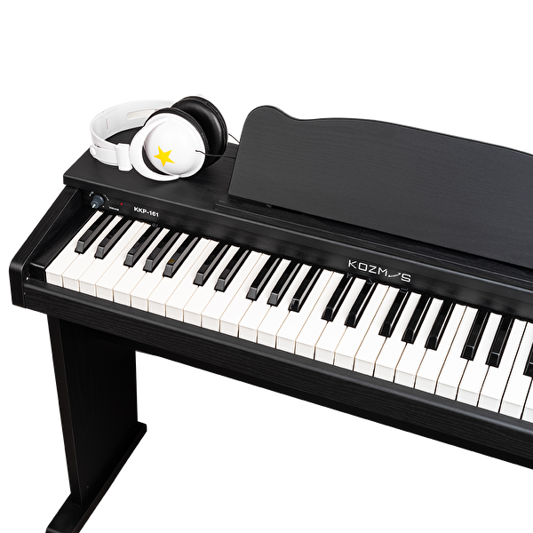 KOZMOS KKP-161BK Mat Siyah Dijital Duvar Tipi Çocuk Piyanosu