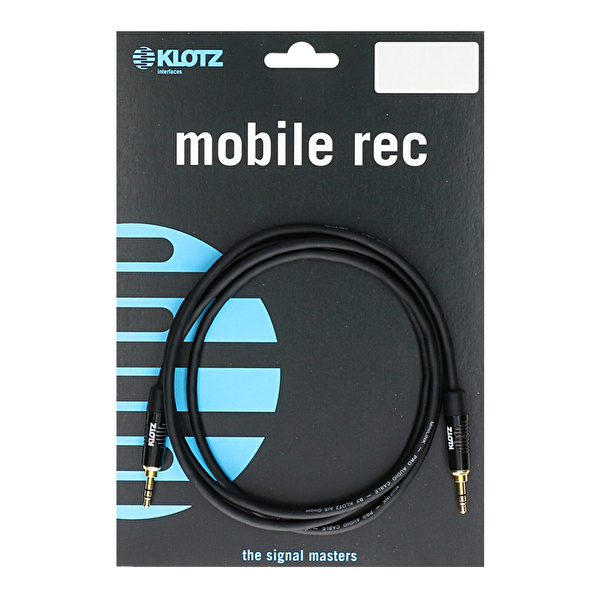 Klotz Pro Altın Uçlu Mini Jack Stereo Siyah 3mt AUX Kablo